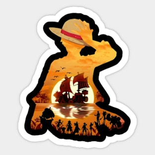 luffy one piece mugiwara nakama anime Sticker